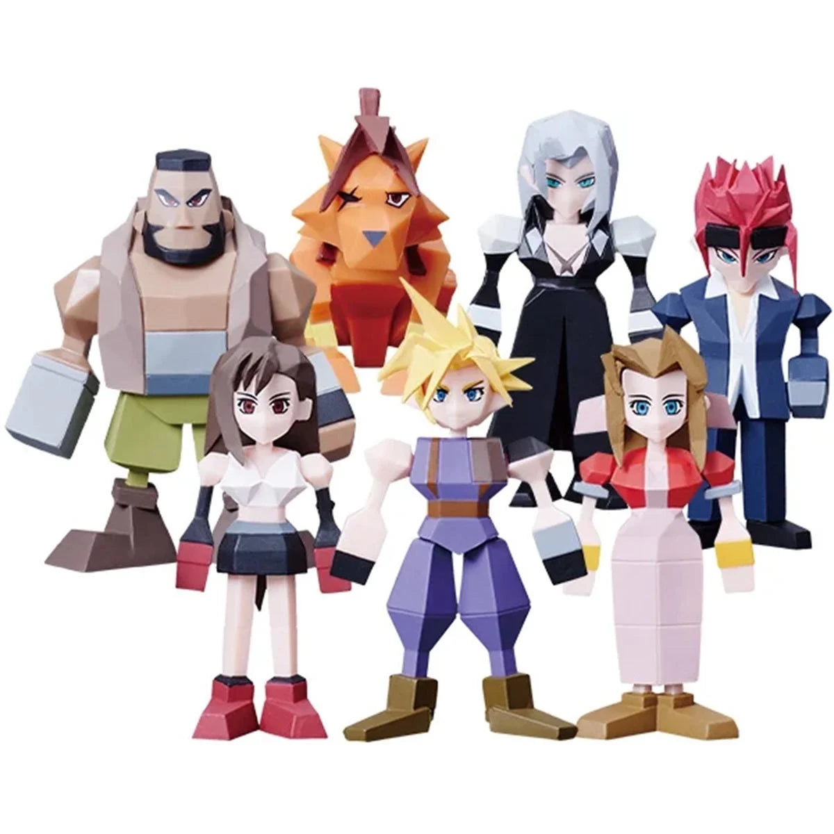 Final Fantasy VII Polygon Figure Vol. 1 Display Tray of 8